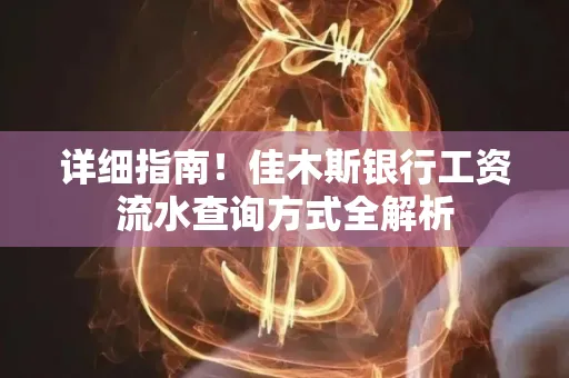 详细指南!佳木斯银行工资流水查询方式全解析