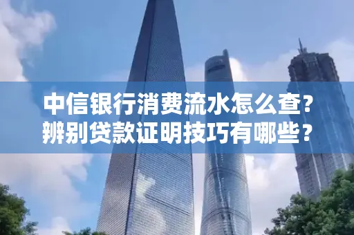 中信银行消费流水怎么查？辨别贷款证明技巧有哪些？